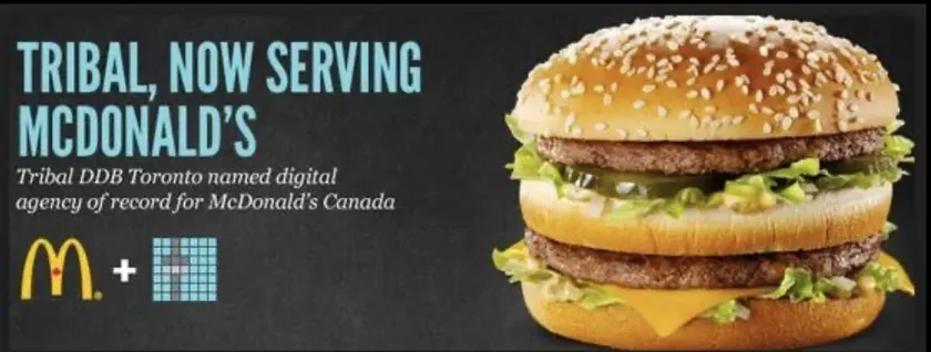 Tribal DDB and McDonald’s work visual supplied by Alan Rambam.